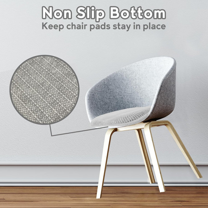 Ensemble de 6 coussins de chaise gris argenté pour chaises de salle à manger