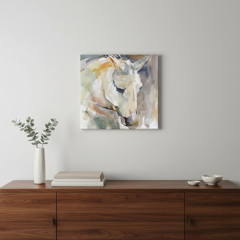 Toile abstraite à l'aquarelle sur toile, H 20 po x l 20 po x P 1,25 po