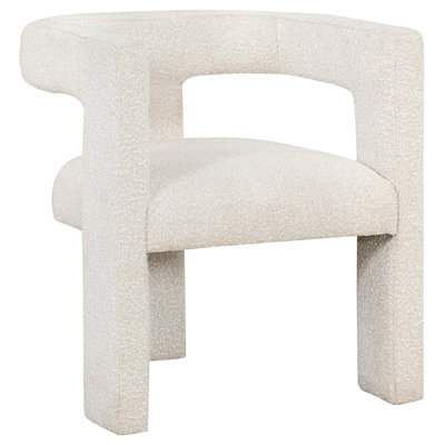 Chaise d'appoint Modern Bouclé avec courbes sculptées