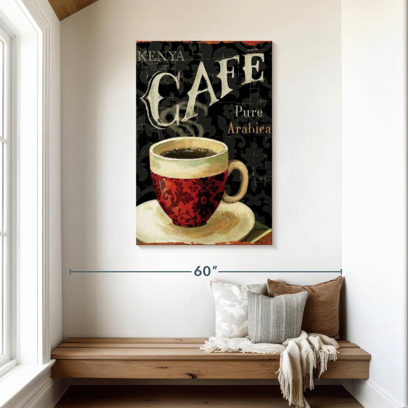 Le café du jour chez Yarlin I, H 45 po x l 30 po
