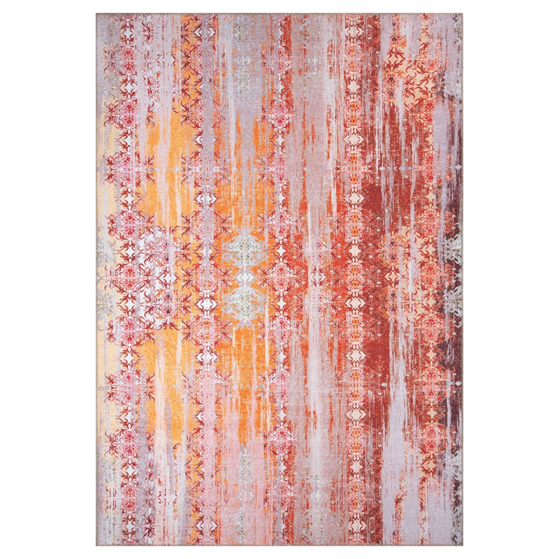 Premium Machine Washable Carpet, 4.6 x 6.2 Feet, 100% Polyester, 1850 g/m² | Pile Height: 0.2 Inches | Eco-Friendly Recycled Poly Cotton Underside | Perfect for Living Room, Bedroom, and High-Traffic Areas