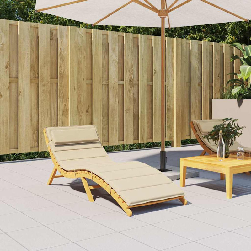 Outdoor 1.2'' Lounge Chair Seat / Back Cushion, Beige