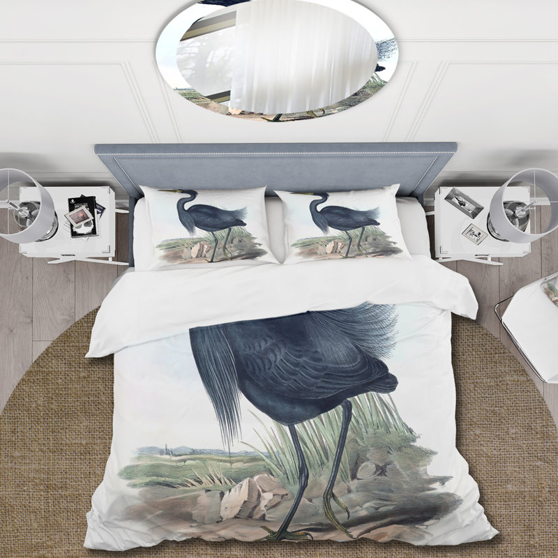 Ensemble de housse de couette Traditional Vintage Birds III - microfibre de polyester