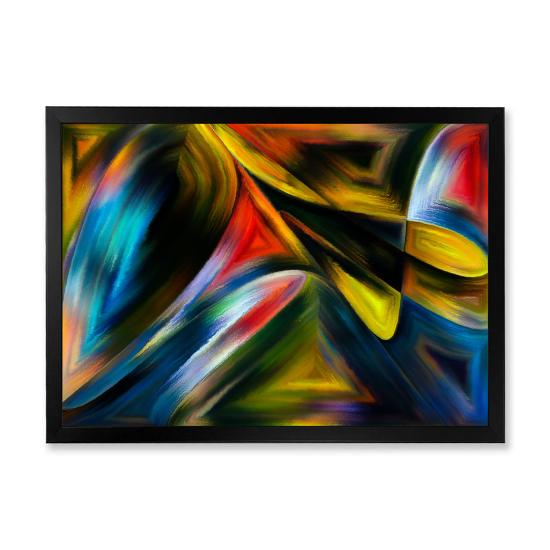 Géométrie - cadre photo, impression sur toile, Cadre photo noir, H 8 po x l 12 po x P 1 po