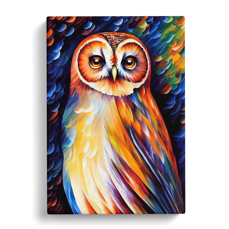 Portrait Of A Barn Owl - Wrapped Canvas, 60cm H x 40cm W