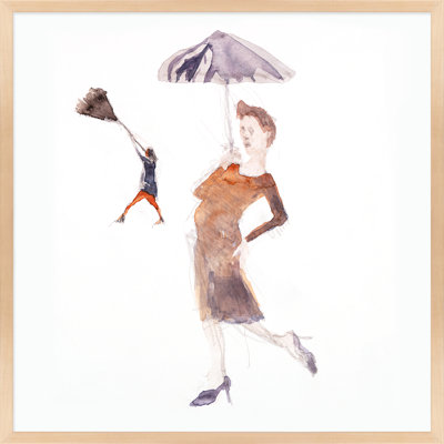 Les Parapluies Painting by Simon Schneiderman