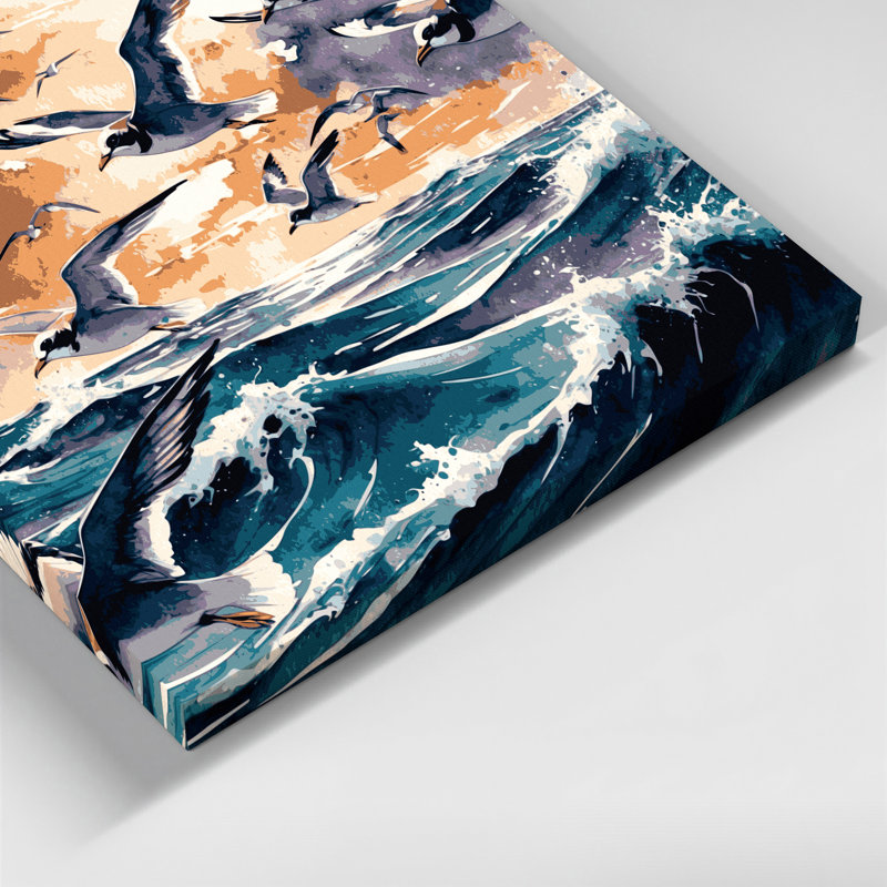 «Birds Wilson's Storm Petrel», art mural sur toile, H 20 po x l 30 po
