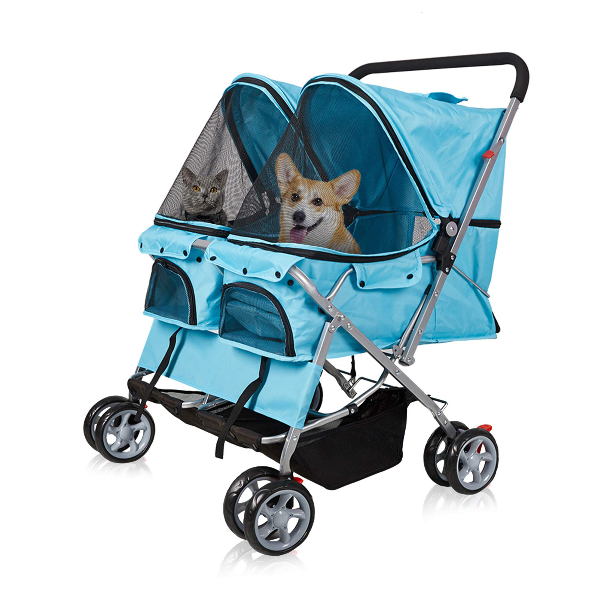 ACEM Folding Pet Stroller Detachable 2 In 1 Pet Car