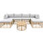 Balcon modulaire toutes saisons - 7 modulaires avec coussins et coussins 7 pièces d'extérieur différents pour le jardin, la cour