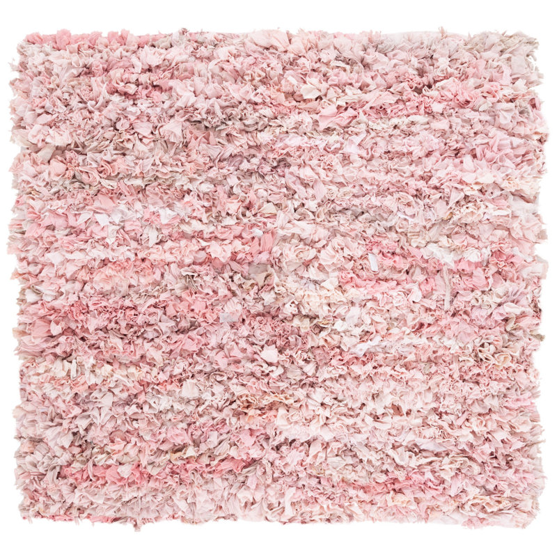 Adalayna Shag Hand Loomed Performance Rug, Square 6'