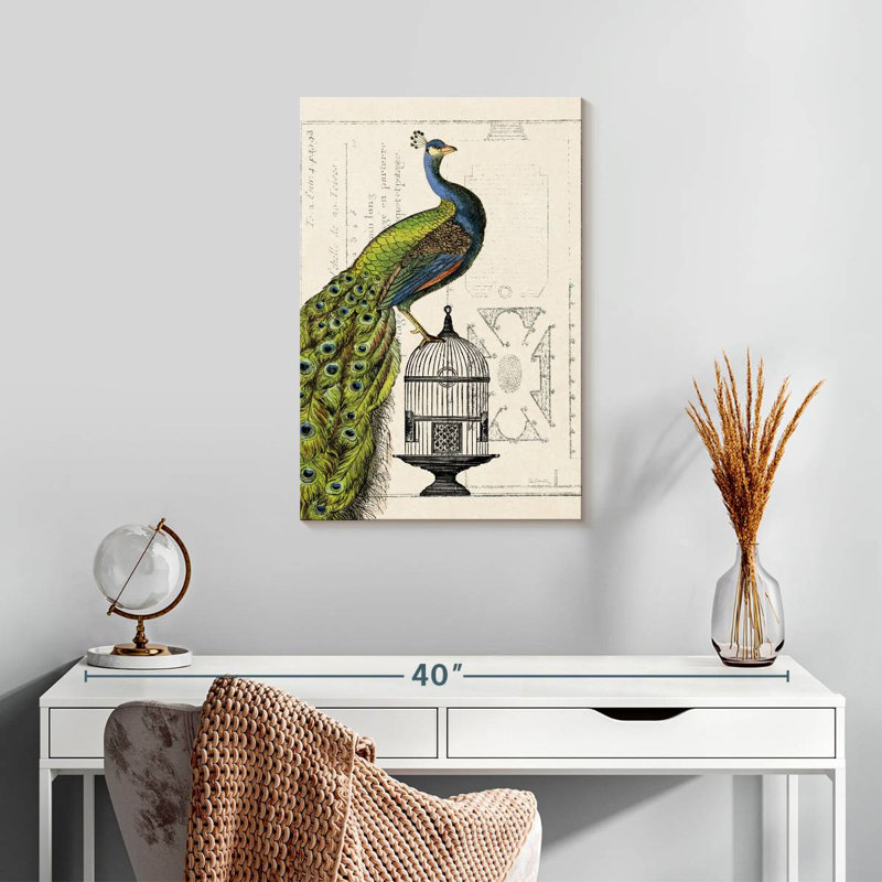 Brampt Peacock Birdcage I, 24" H x 16" W
