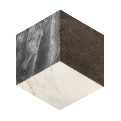 White Black Grey Hexagon Natural Stone Marble - 5.7 Inch Side Length, Adds Style To Interior White, 9.92 In Wide, Polished For Floor And Wall