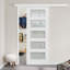 Porte de grange coulissante en verre givré avec apprêt caché 5-Lite Hidden Style-111068058-125554062