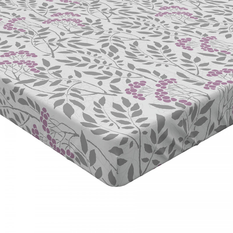 Microfiber Floral Fitted Sheet, Twin Fitted Sheet