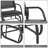 Outsunny Porch Glider, Metal Frame Swing Glider Chairs with Breathable Mesh Fabric, Curved Armrests and Steel Frame for Garden, Poolside, Backyard, Balcony