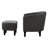 Aricely Upholstered Barrel Chair with Ottoman-1571073324