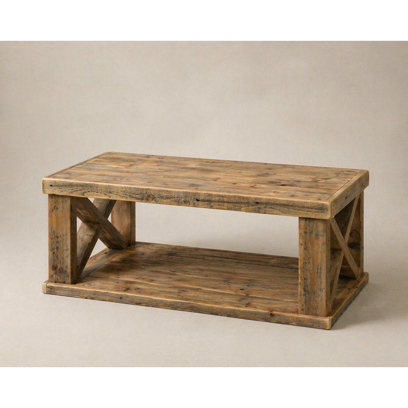 Mercantile 40'' Solid Wood Coffee Table with Shelf