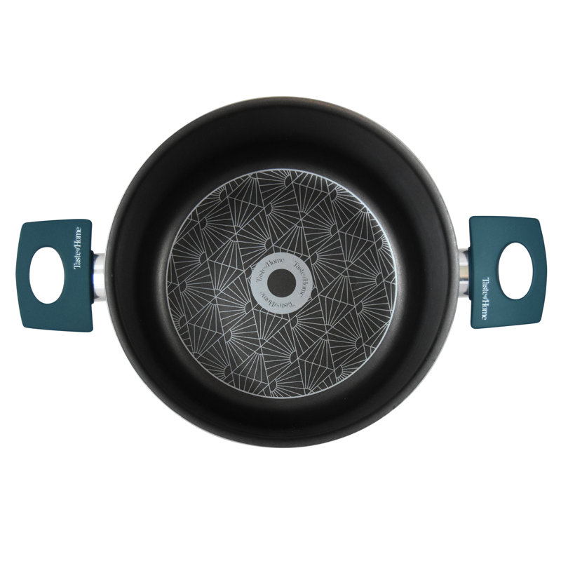 Sea Green 8-Qt Non-Stick Aluminum Stock Pot with Lid