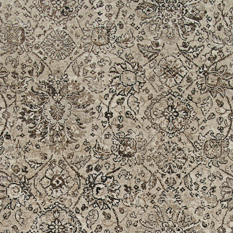 Tapis floral noir Ullin, Rectangle 3 pi 11 po x 5 pi 3 po