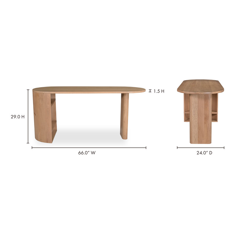 Theo Solid Wood Writing Desk