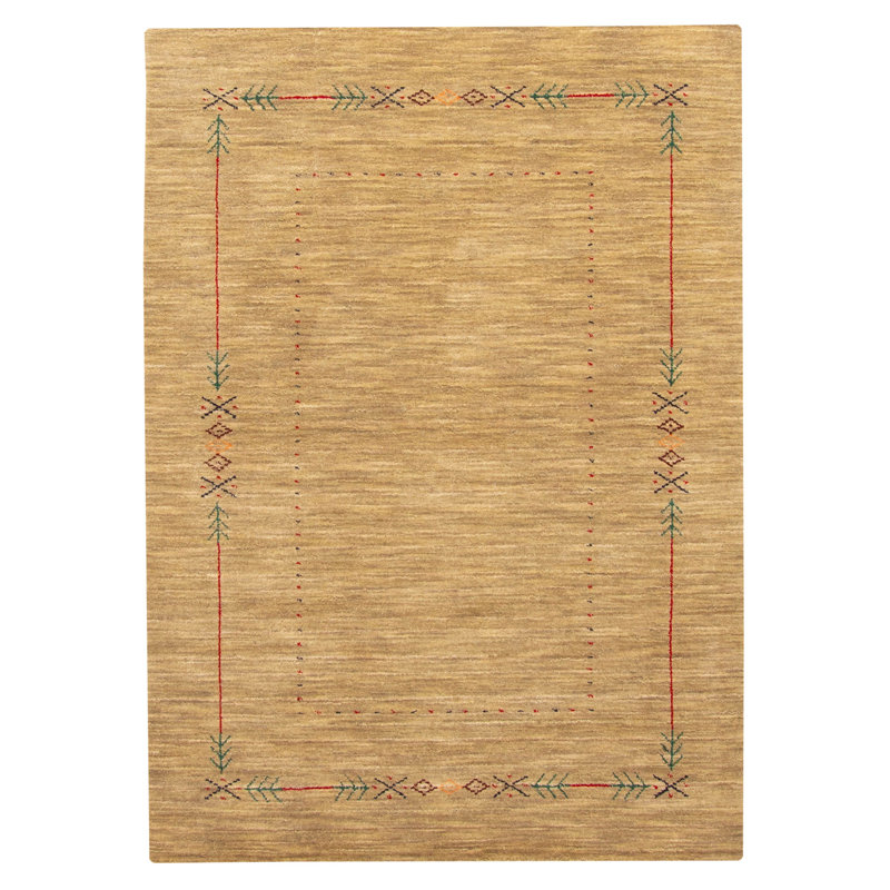 Tapis kaki Kashkuli Gabbeh 4 pi 0 po x 5 pi 9 po