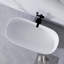 Baignoire de trempage autoportante en résine de 51 po à surface solide avec trop-plein et bonde escamotable blanche 51 po