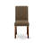 3 Piece Dining Room Table Set Contains a Rectangle Kitchen Table with Butterfly Leaf and 2 Coffee Linen Fabric Parson Dining Chairs, Mahogany-1692731504-1692731505