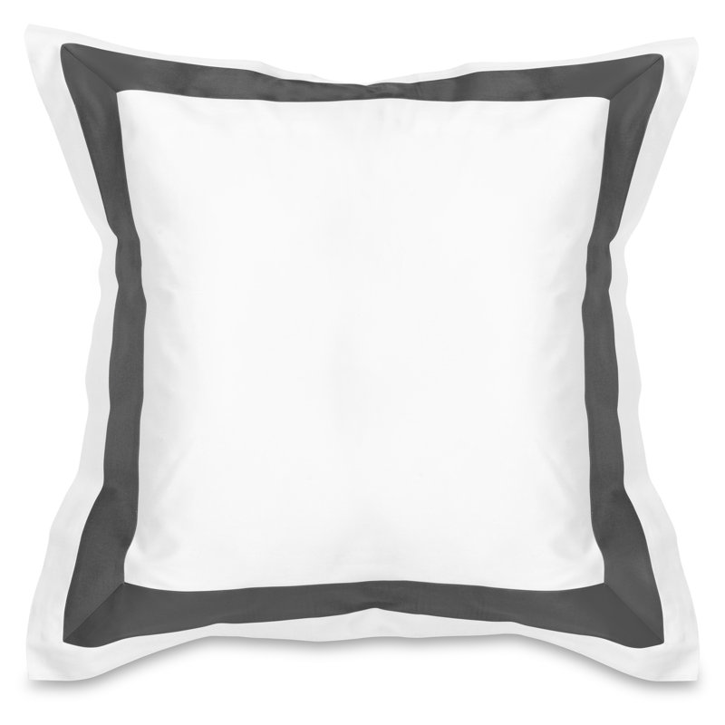 Aida Sham, Euro, White/Lead Gray
