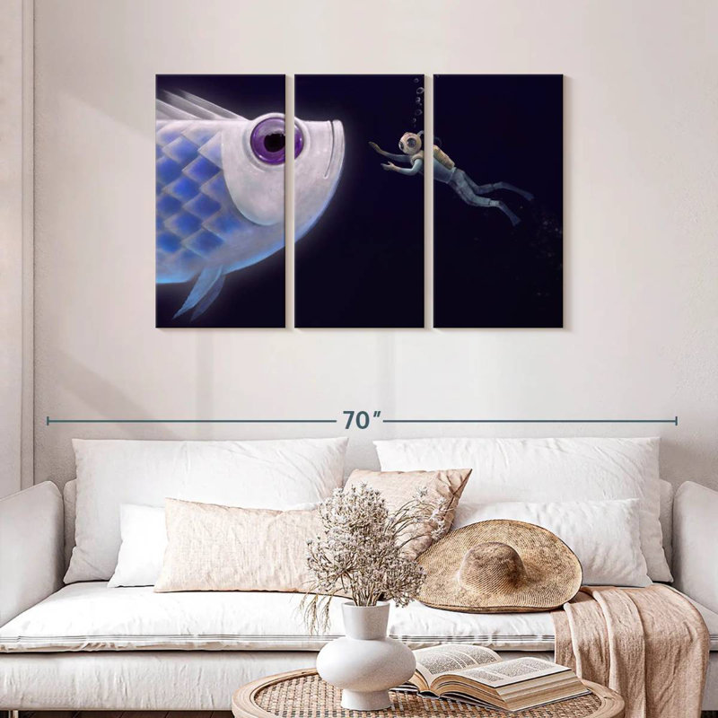 Kelan Deep Sea Fish Encounter, 28" H x 45" W