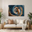 «Dogs Staffordshire Bull Terrier», art mural en métal gris-2050046582