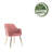 Velvet Upholstered Dining Chair with Gold Chrome Legs-623964270