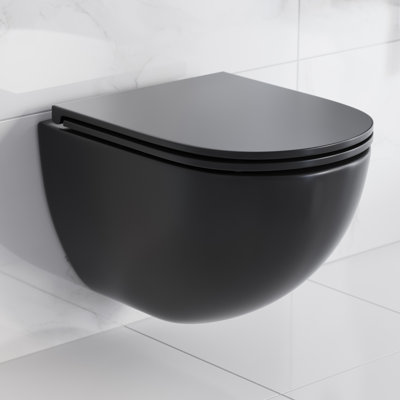 St. Tropez Wall-Hung Toilet Bundle 0.8/1.6 GPF Dual Flush With Flush Plate