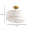 Plafonnier - diamètre moderne de 15 po, revêtement en tissu, conception encastrée-1023292186