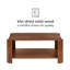Table basse en bois massif avec rangement à 2 niveaux Enley Isla