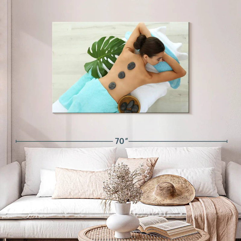 Massage aux pierres de basalte Kerrick Spa, H 30 po x l 45 po