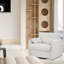 Fauteuil pivotant simple avec revêtement en chenille confortable - Éponge à haute résilience et pieds robustes pour le salon, la chambre à coucher et le bureau