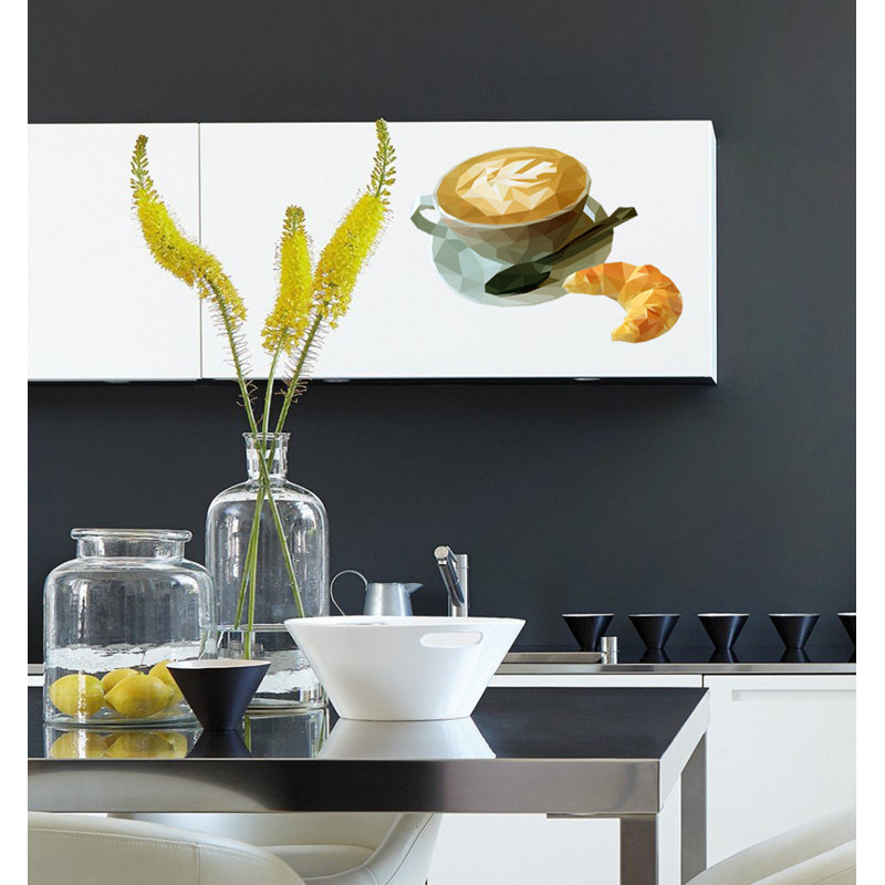 Adhésif décoratif à café polygonal croissant, GD111 (22x24)