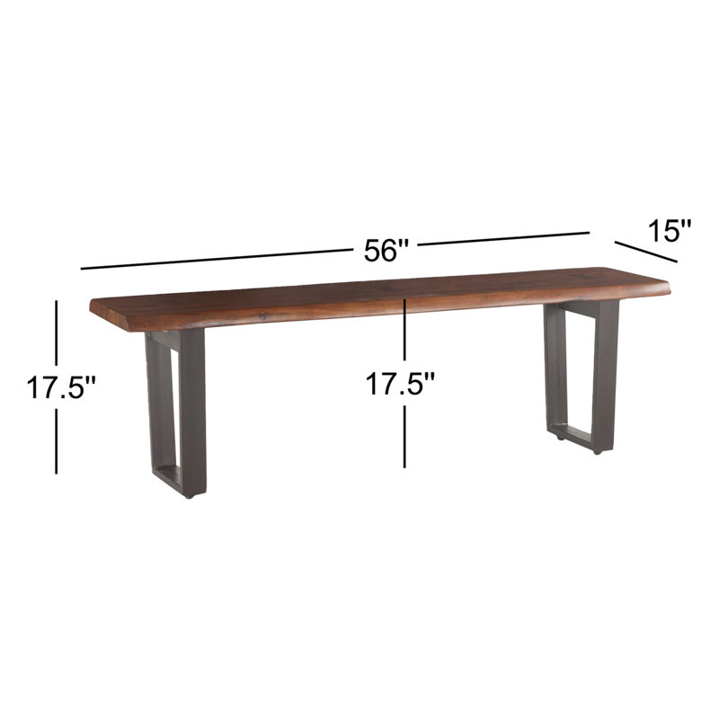 Loft Solid Wood Dining Bench