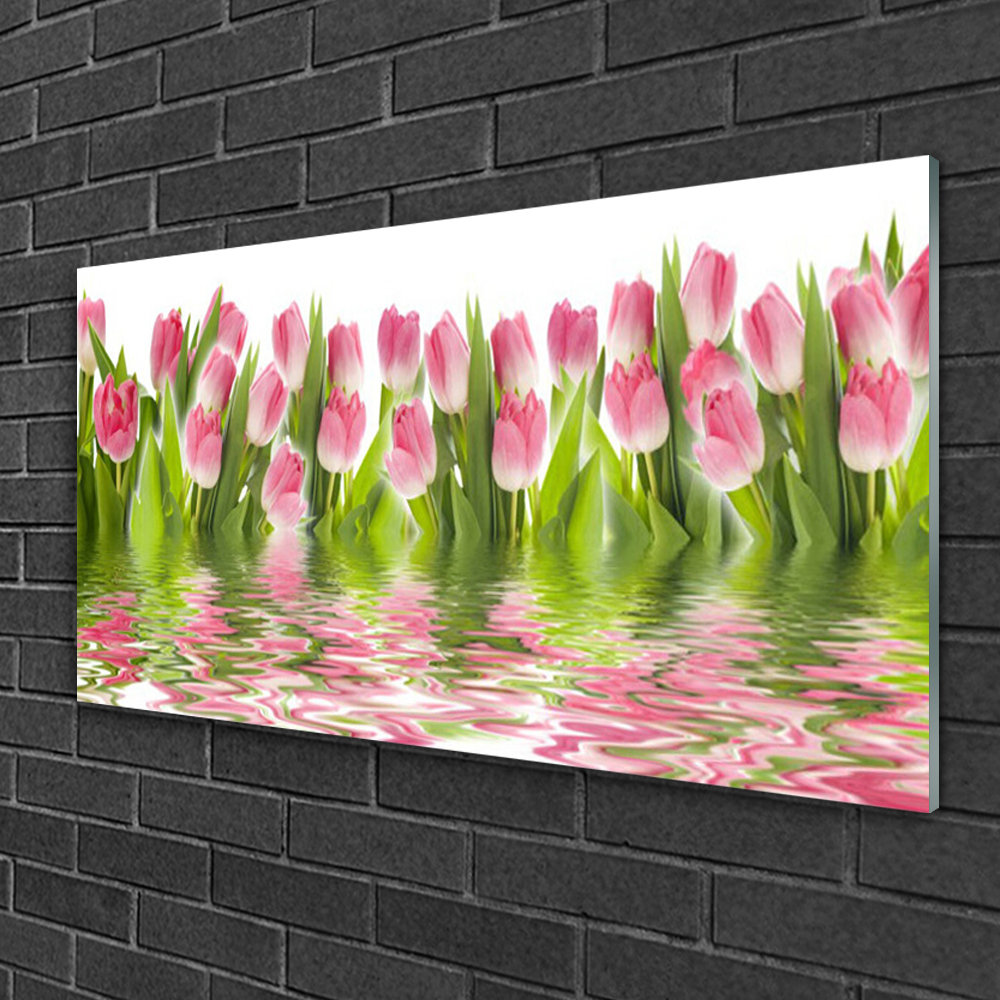 Glasbild Tulpen Floral