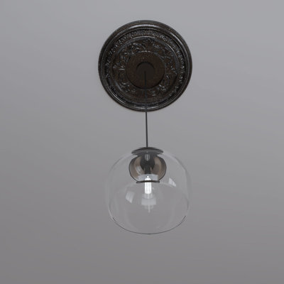 EnduraForm PVC Baltimore Thermoformed Ceiling Medallion, 19"OD x 3 1/2"ID x 1"P (Fits Canopies up to 7 3/4"), Textured Metallic Galaxy