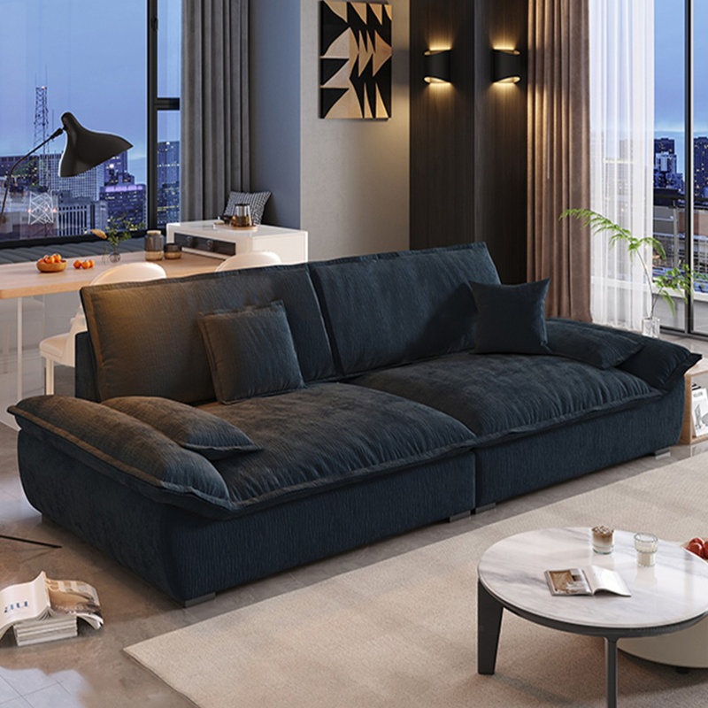 Canapé modulaire en chenille noire