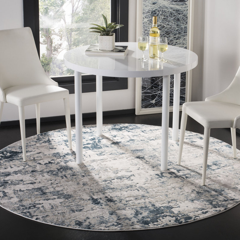 Dyllan Vogue Performance Abstract Rug, Round 6'7"