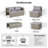 Patio 6-Piece Grey Wicker Conversation Set With Grey Cushions-444226825-444226824