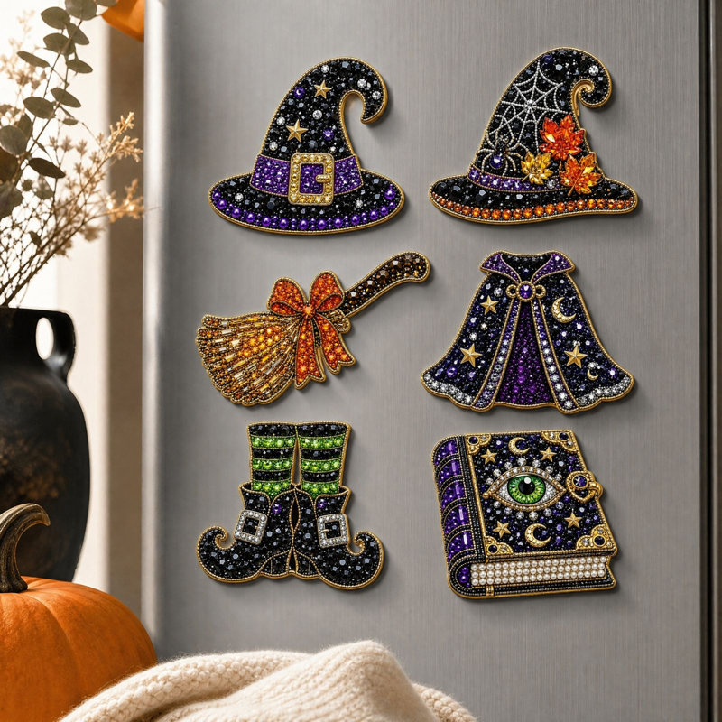 Décoration d'Halloween à faire soi-même : aimants pour réfrigérateur (lot de 6), cadeau magnétique.