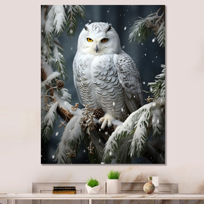 Snowy Owl Winter Watch I - Art mural animal hibou