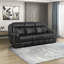 Canapé inclinable manuel moderne en similicuir de 86 po Corrado avec console rabattable intégrée, prises de courant intégrées et ports USB-46478029