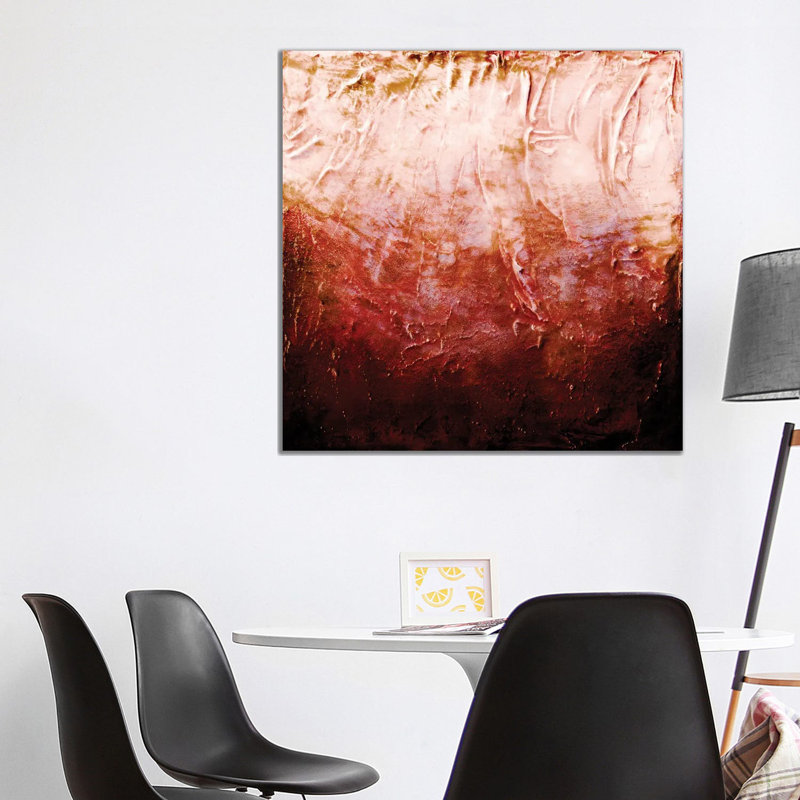 Beneath The Veil I Cayenne Orange Rust Bold by Julia Di Sano - Wrapped Canvas Painting, 93.98 cm H x 93.98 cm W x 1.91 cm D