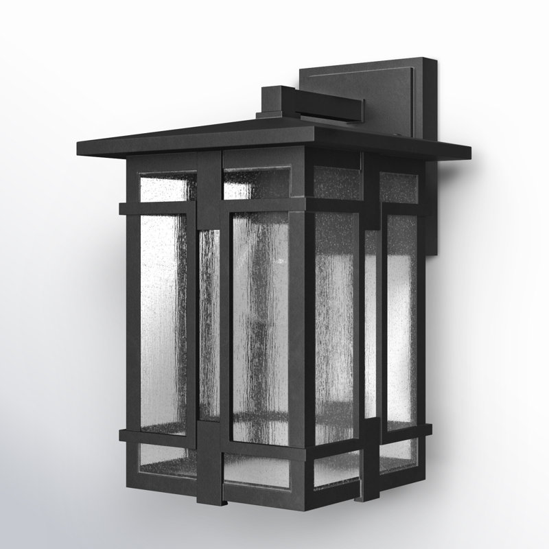Tucker 1-Light Aluminum Outdoor Craftsman Wall Lantern, 18" H x 11" W, Incandescent