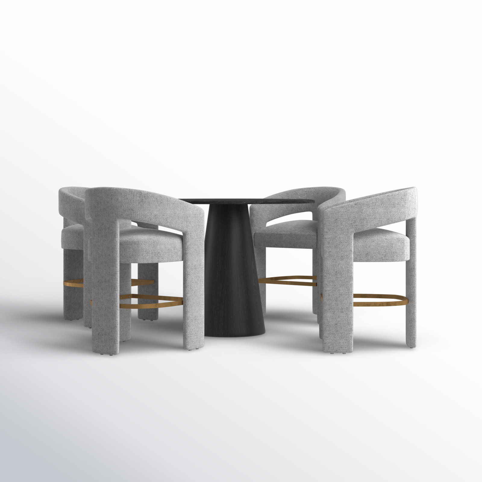 Darlington 5 - Piece Dining Set, Gwen Gray Microsuede