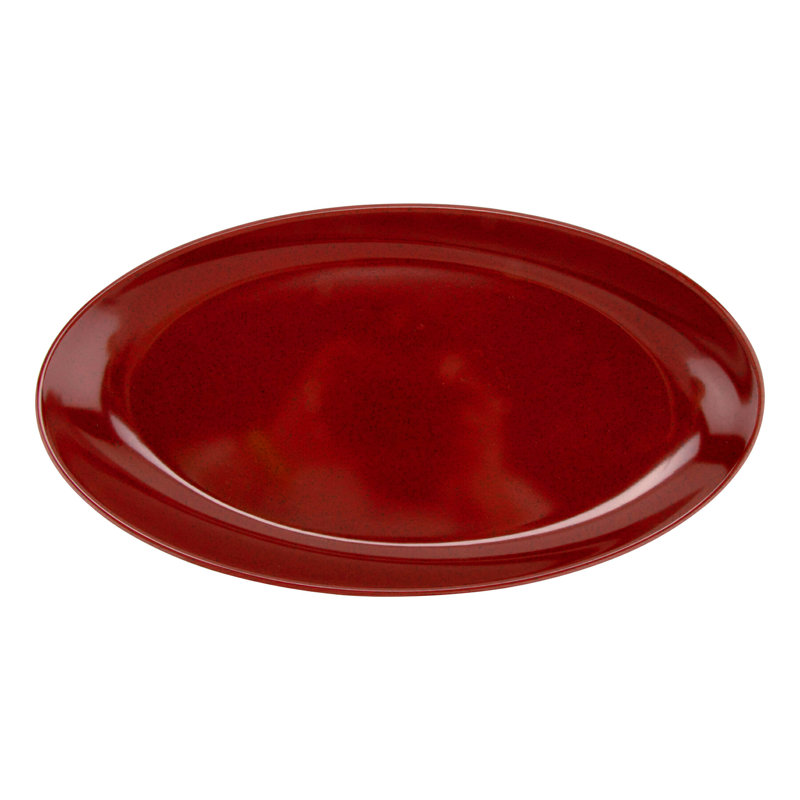 Le GE Plateau ovale en mélamine, Piment, 15 po x 8 po